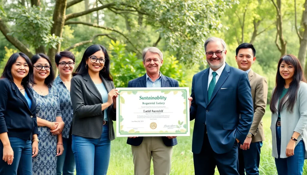 sustainability certificate